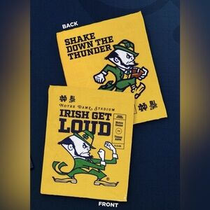 Notre Dame Rally Towel  Texas A&M Shake Down the Thunder Double Sided New Logo